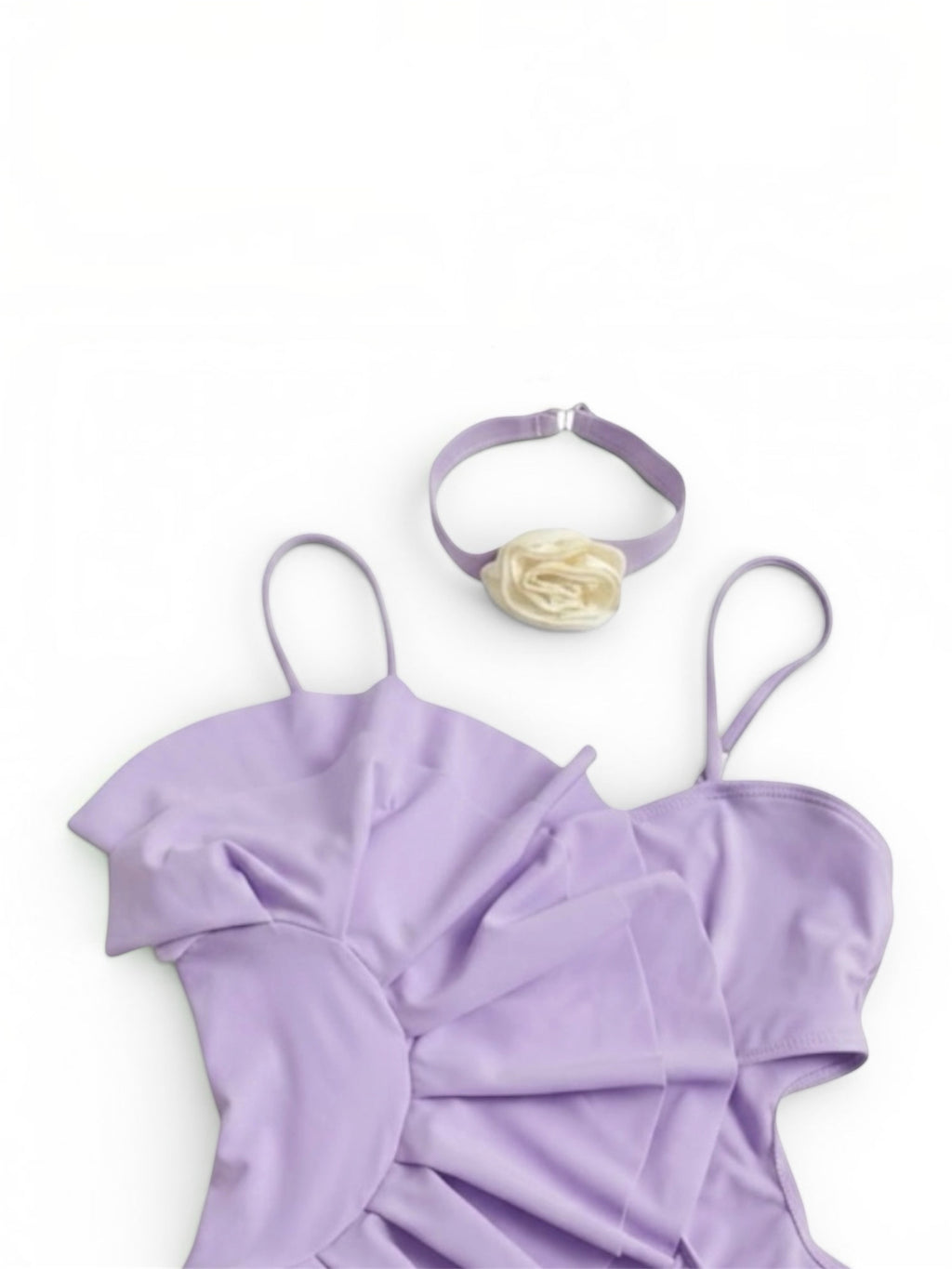 Lavender Ruffle | Classic One-Piece Swimsuit