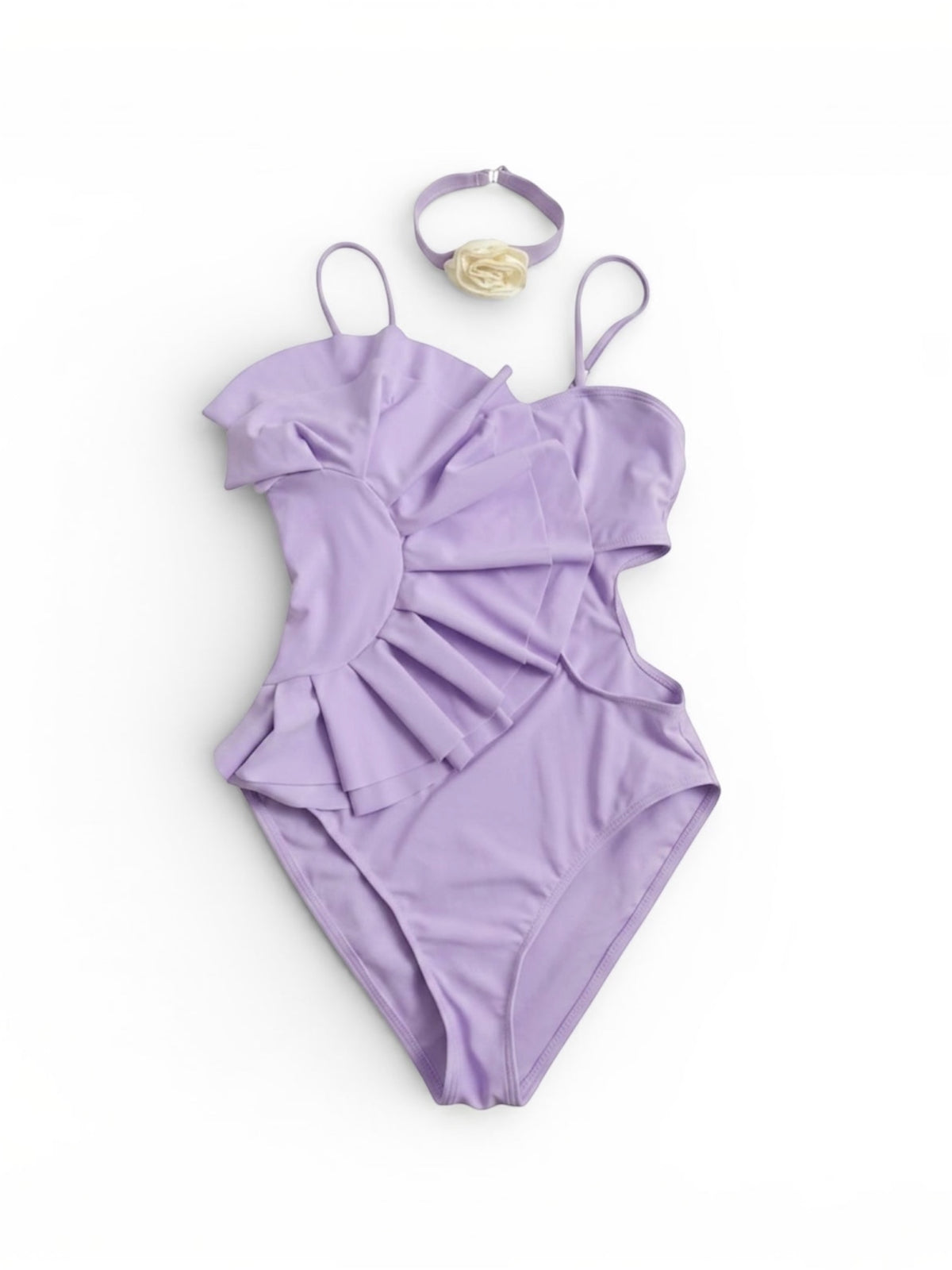 Lavender Ruffle | Classic One-Piece Swimsuit
