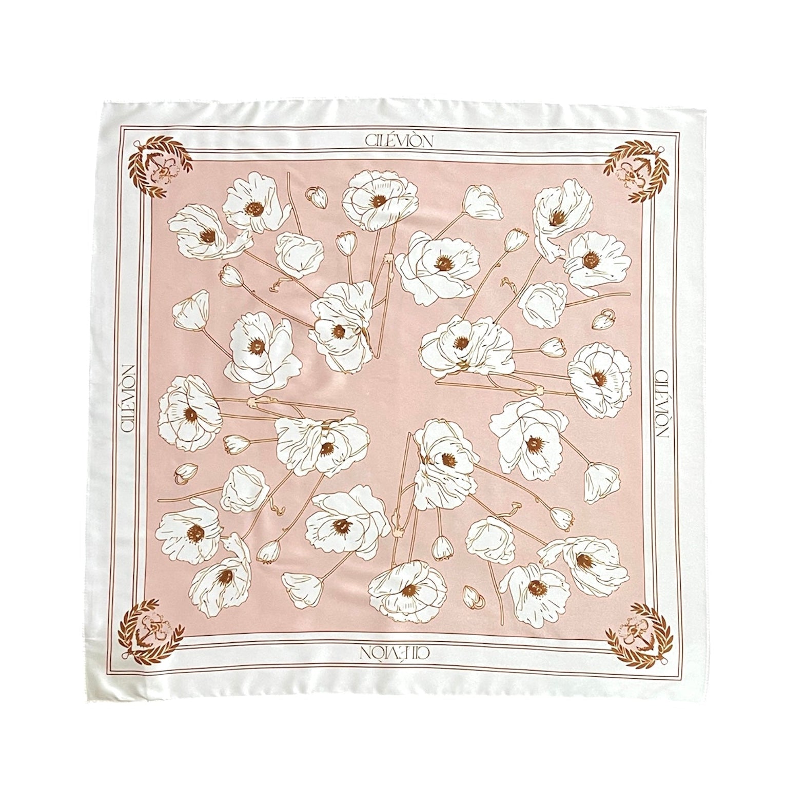 VINTAGE POPPÝ SATIN SCARF | BLUSH PINK