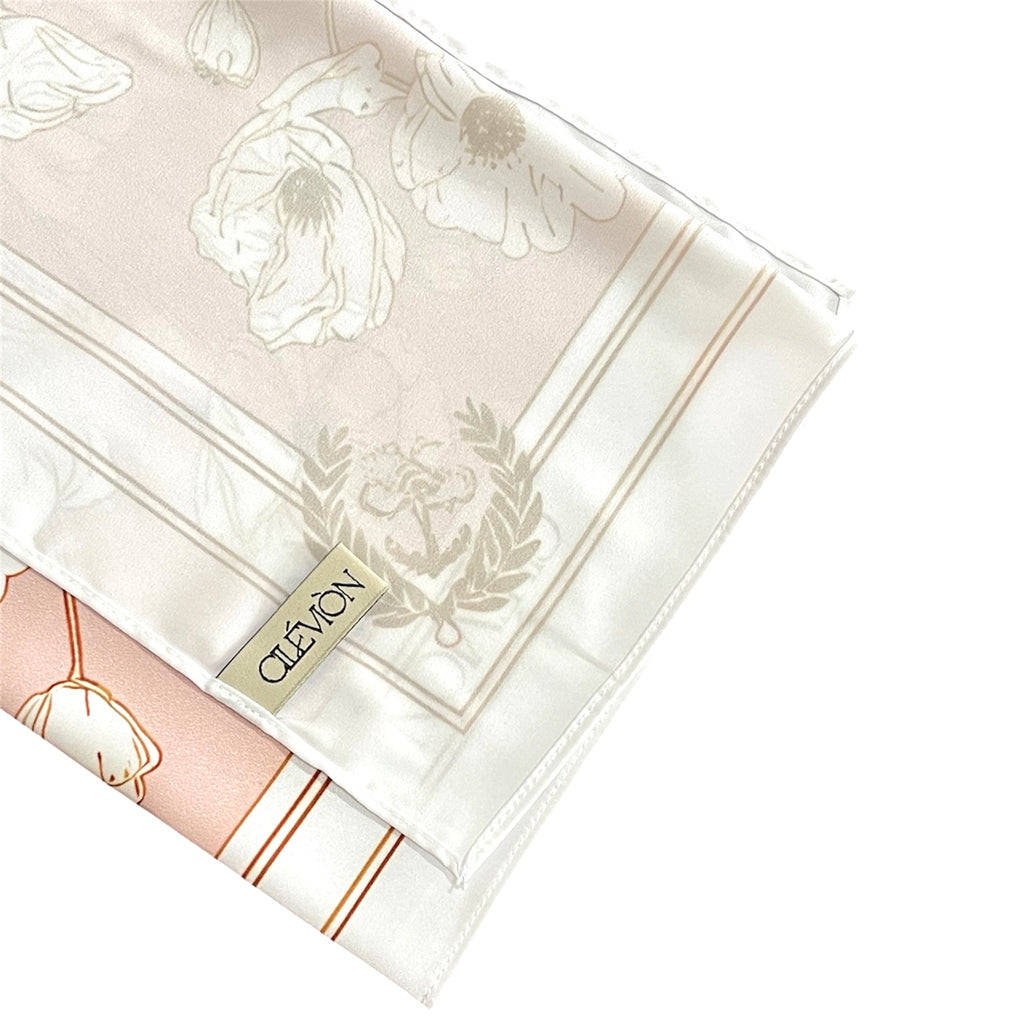 VINTAGE POPPÝ SATIN SCARF | BLUSH PINK