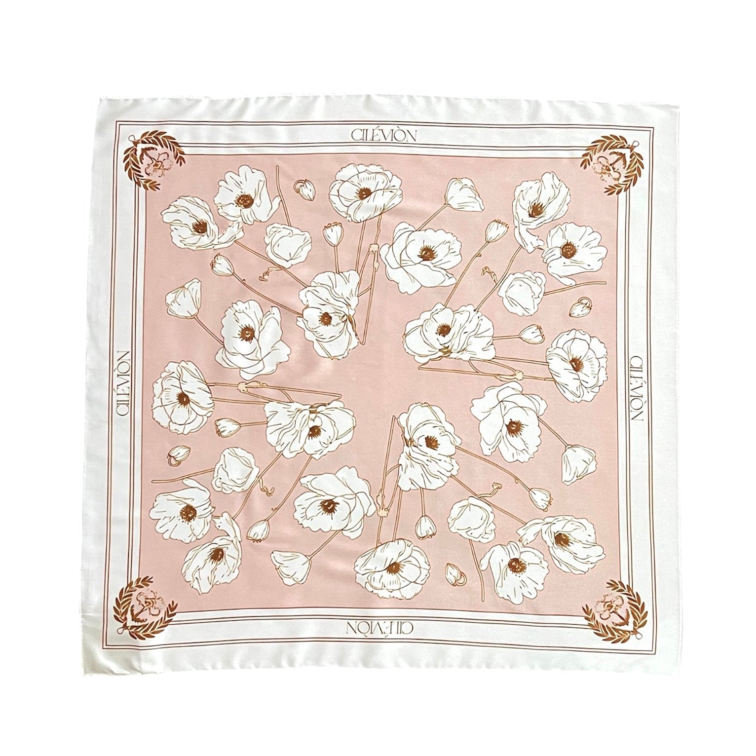 VINTAGE POPPÝ SATIN SCARF | BLUSH PINK